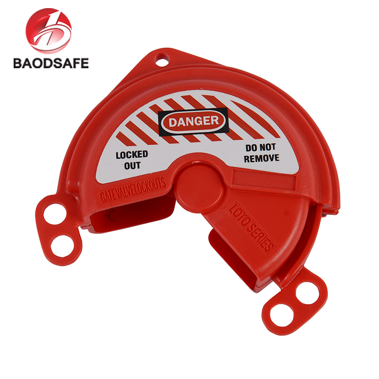 Red Safety Rotating Gate Valve Lockouts