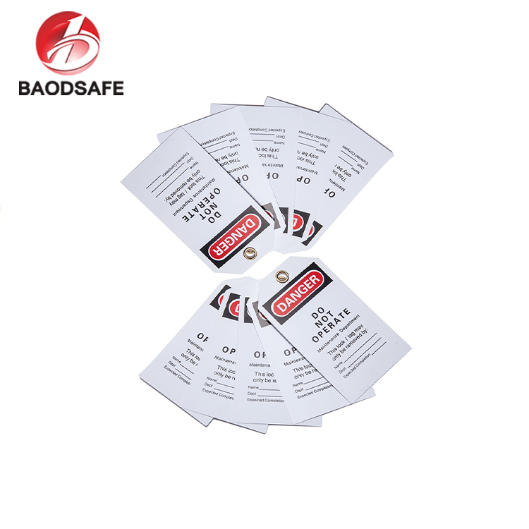 White Professional Durable Pvc Safety Tags